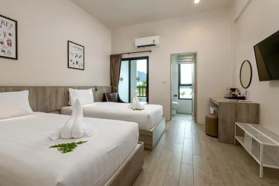 전망이 있는 트윈룸 — Ang Pao Hotel Phuket